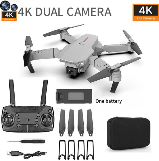2023 New Quadcopter E88 Pro WIFI FPV Drone With Wide Angle HD 4K Dual Camera Height Hold Avoidance RC Foldable Drone